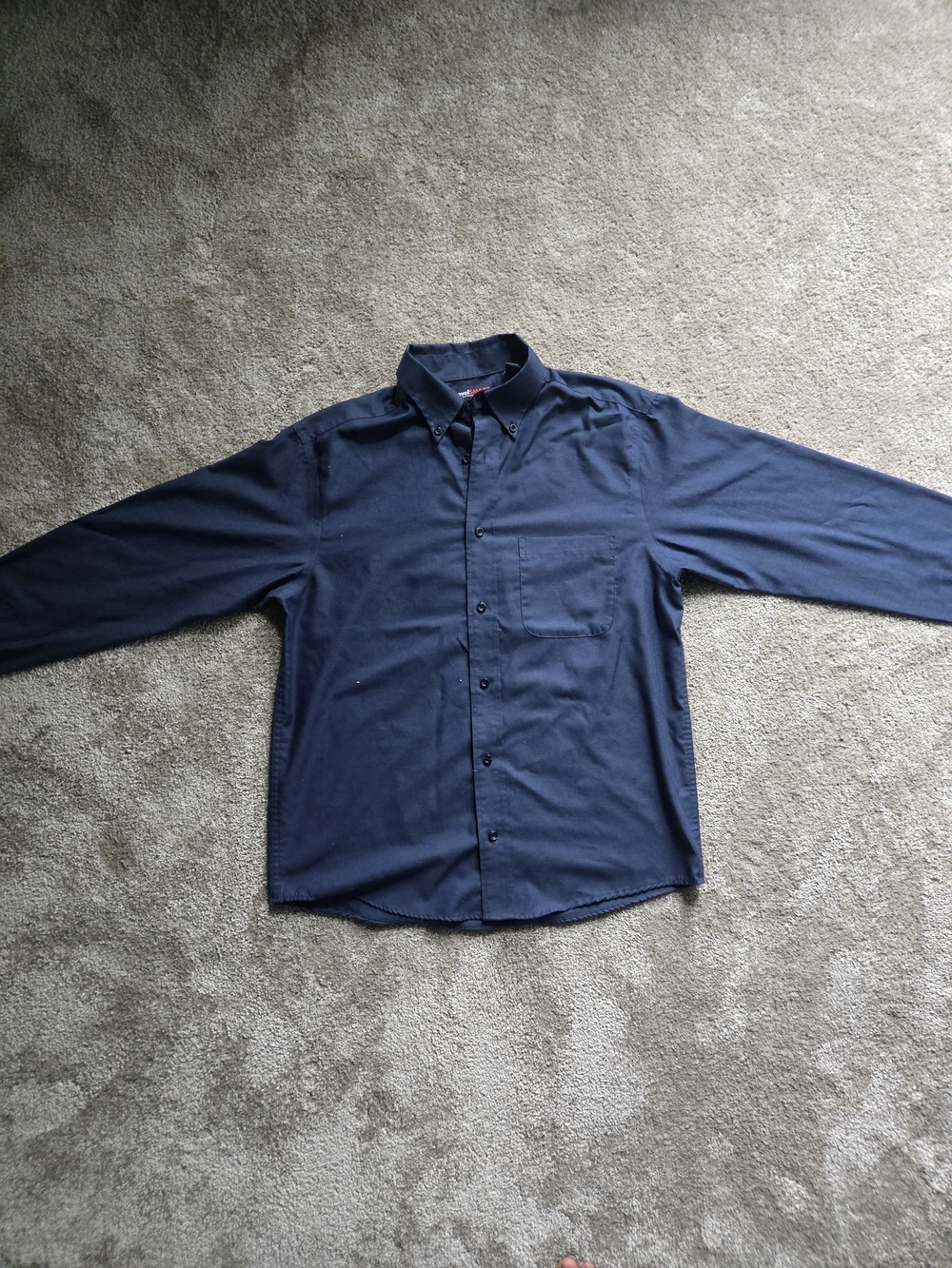 Roundtree & Yorke Men's Dark Navy Button-Down Shirt
